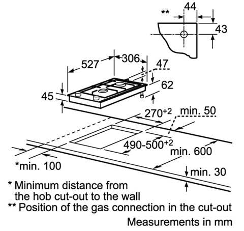 Bếp gas domino Bosch PRB326B70E - Ảnh 3