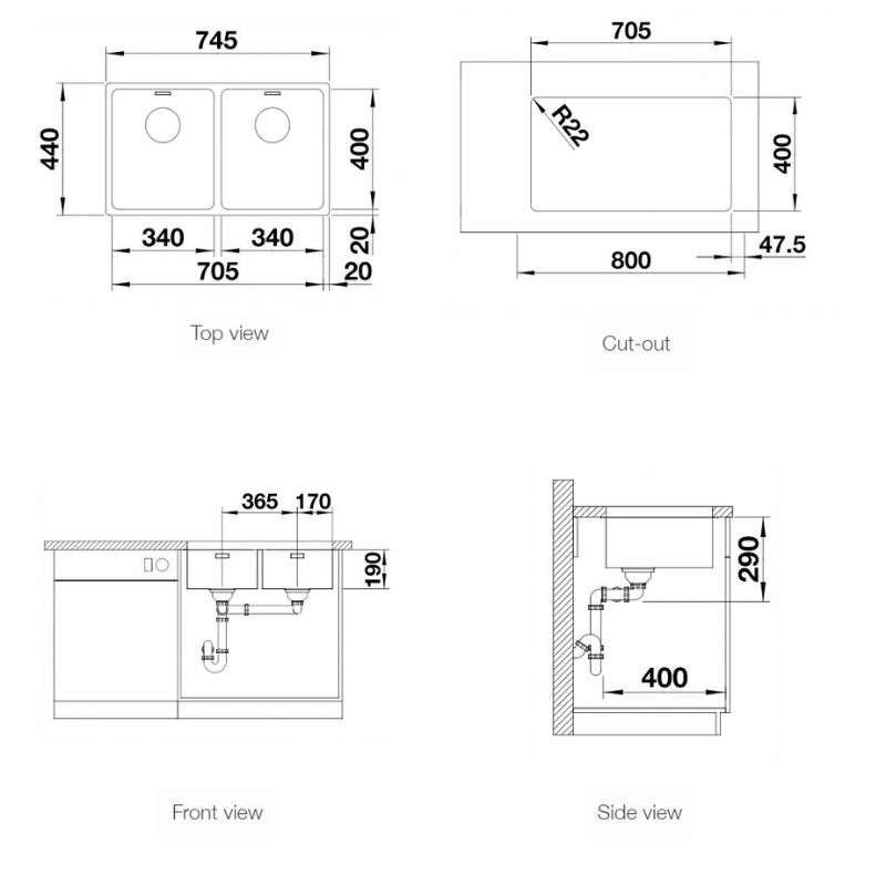 Chậu rửa bát Blanco ANDANO 340 IF - Ảnh 3