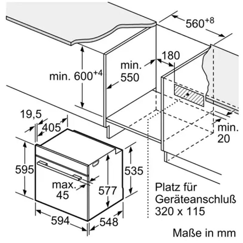 Lò nướng âm tủ 71 lít Bosch HBG7741B1 - Ảnh 4