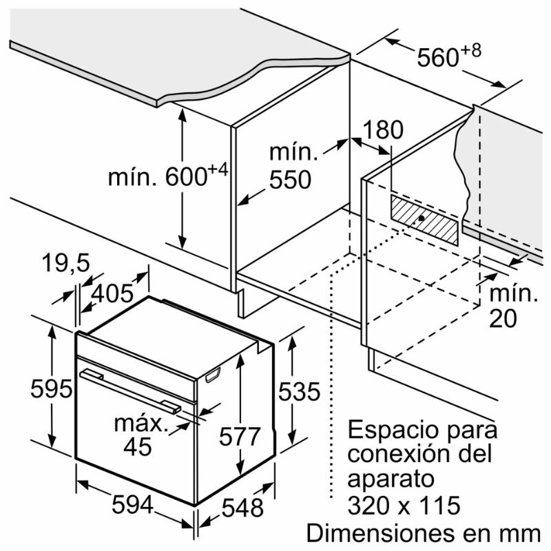 Lò nướng âm tủ 71L Bosch HBG7241B1 - Ảnh 4