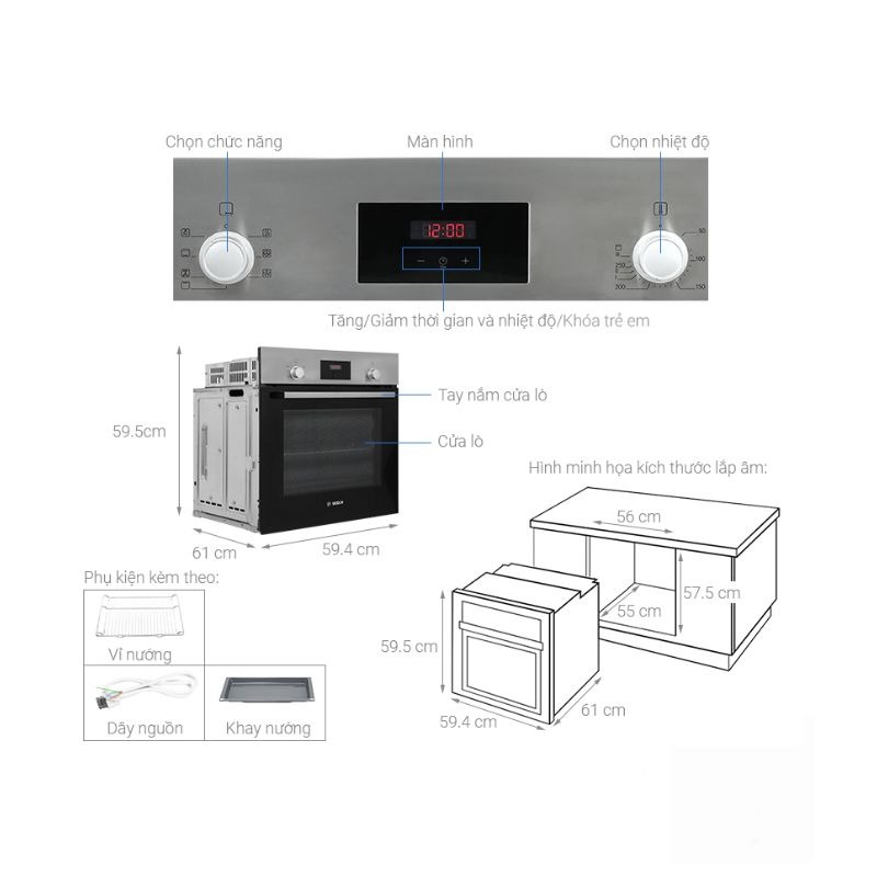 Lò nướng Bosch HBF113BR0A - Ảnh 6
