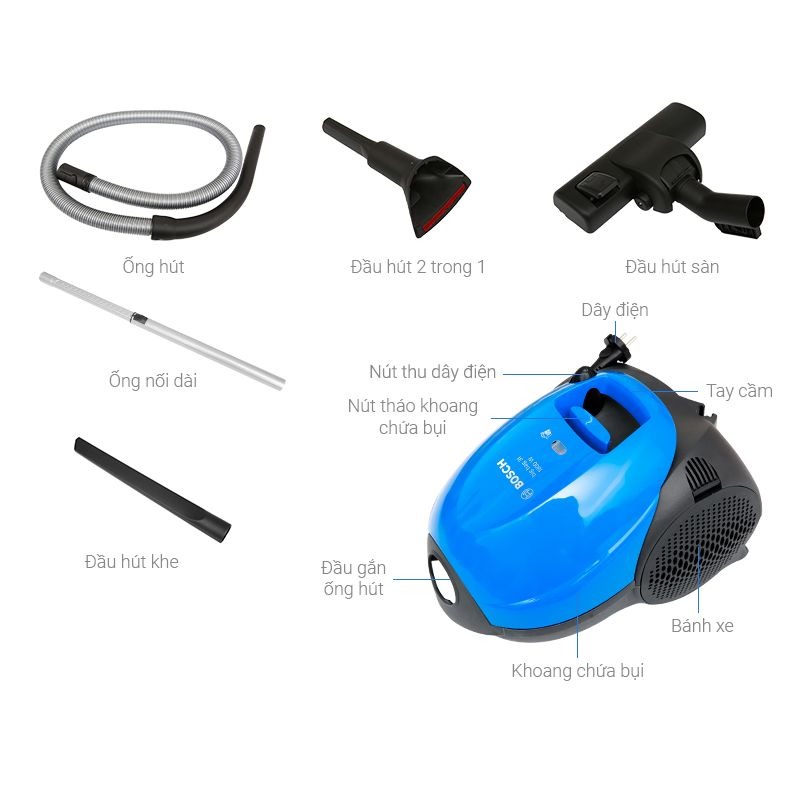 Máy hút bụi dạng hộp Bosch BSM1805RU - Ảnh 4