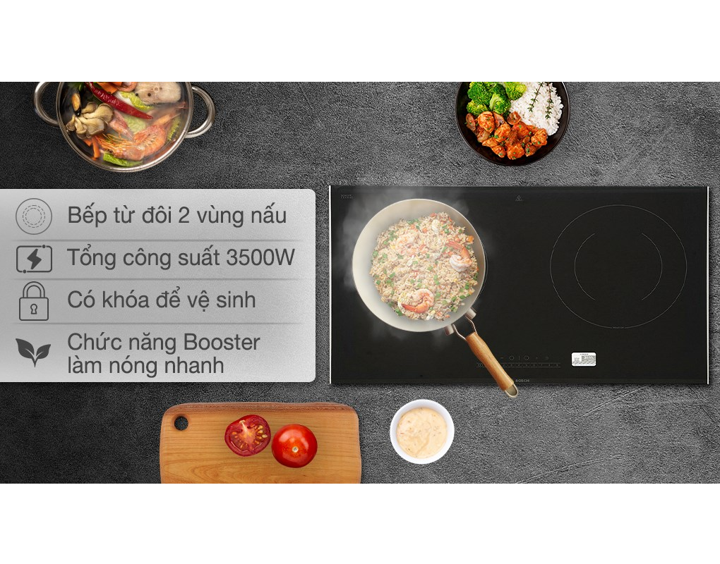 Bếp từ âm 2 vùng nấu Bosch PPI82566VN Serie 8 - Ảnh 10