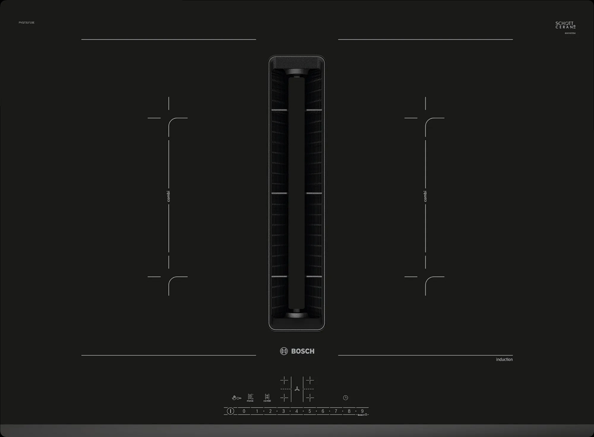 Bếp từ kết hợp hút mùi BOSCH PVQ731F15E Serie 6