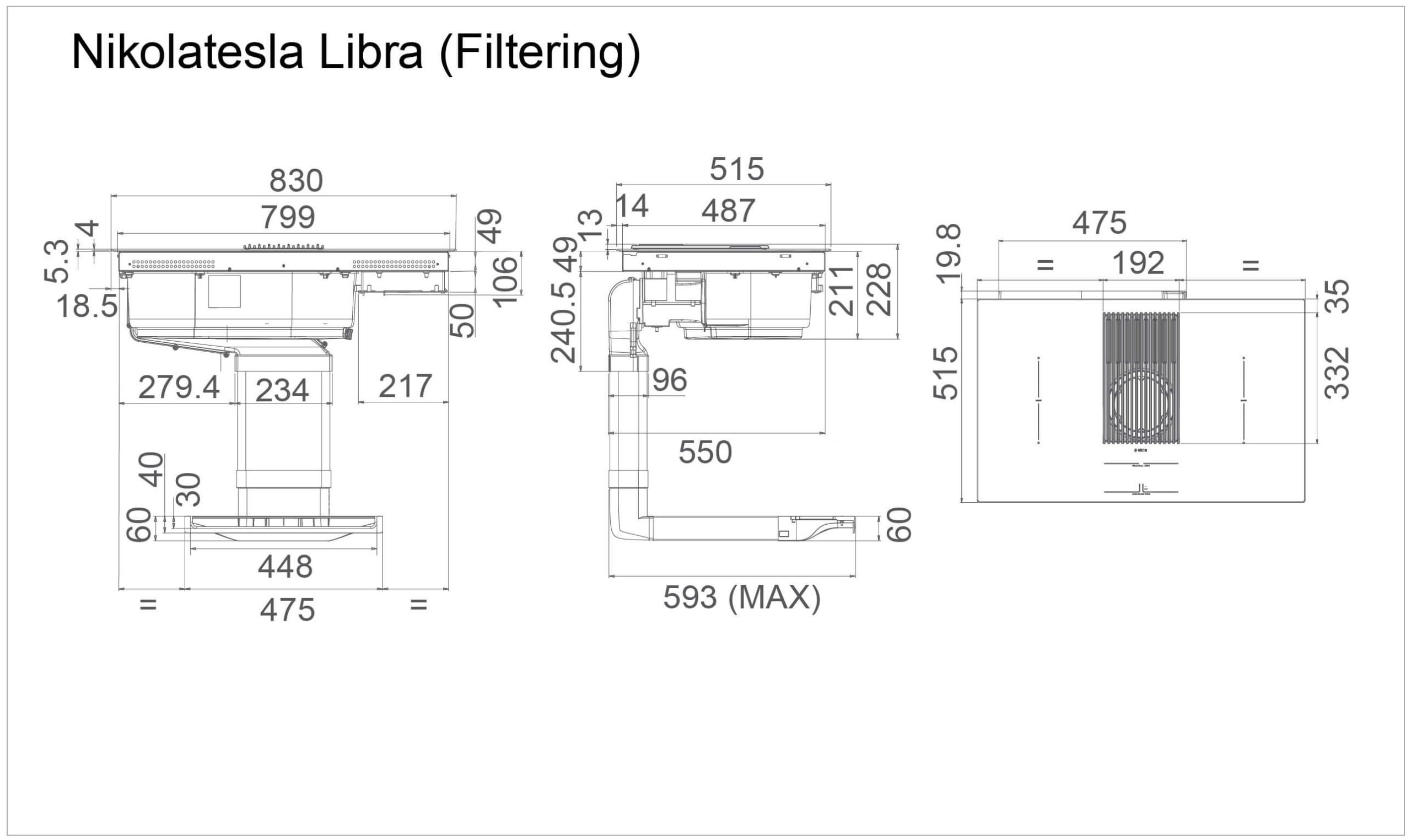 Bếp từ kết hợp máy hút mùi Elica NIKOLATESLA LIBRA WH/A/83 - PRF0147774 (Màu trắng) - Ảnh 6