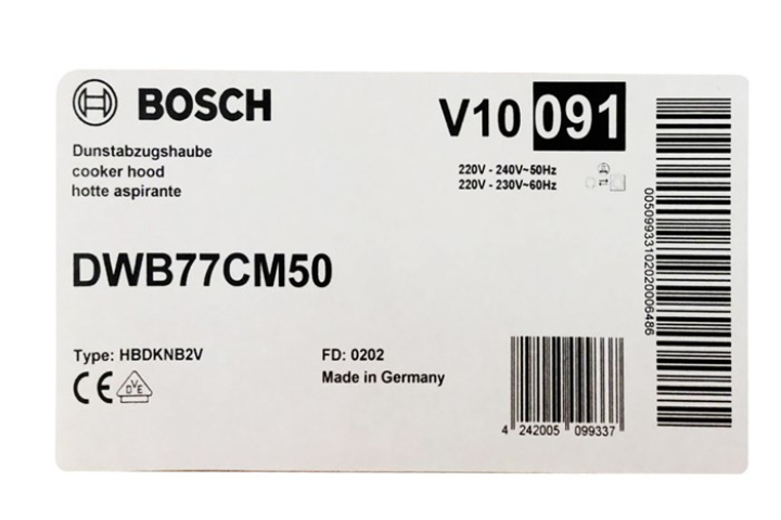 Máy hút mùi treo tường Bosch DWB77CM50 Serie 6 - Khổ 75cm, màu inox - Ảnh 4