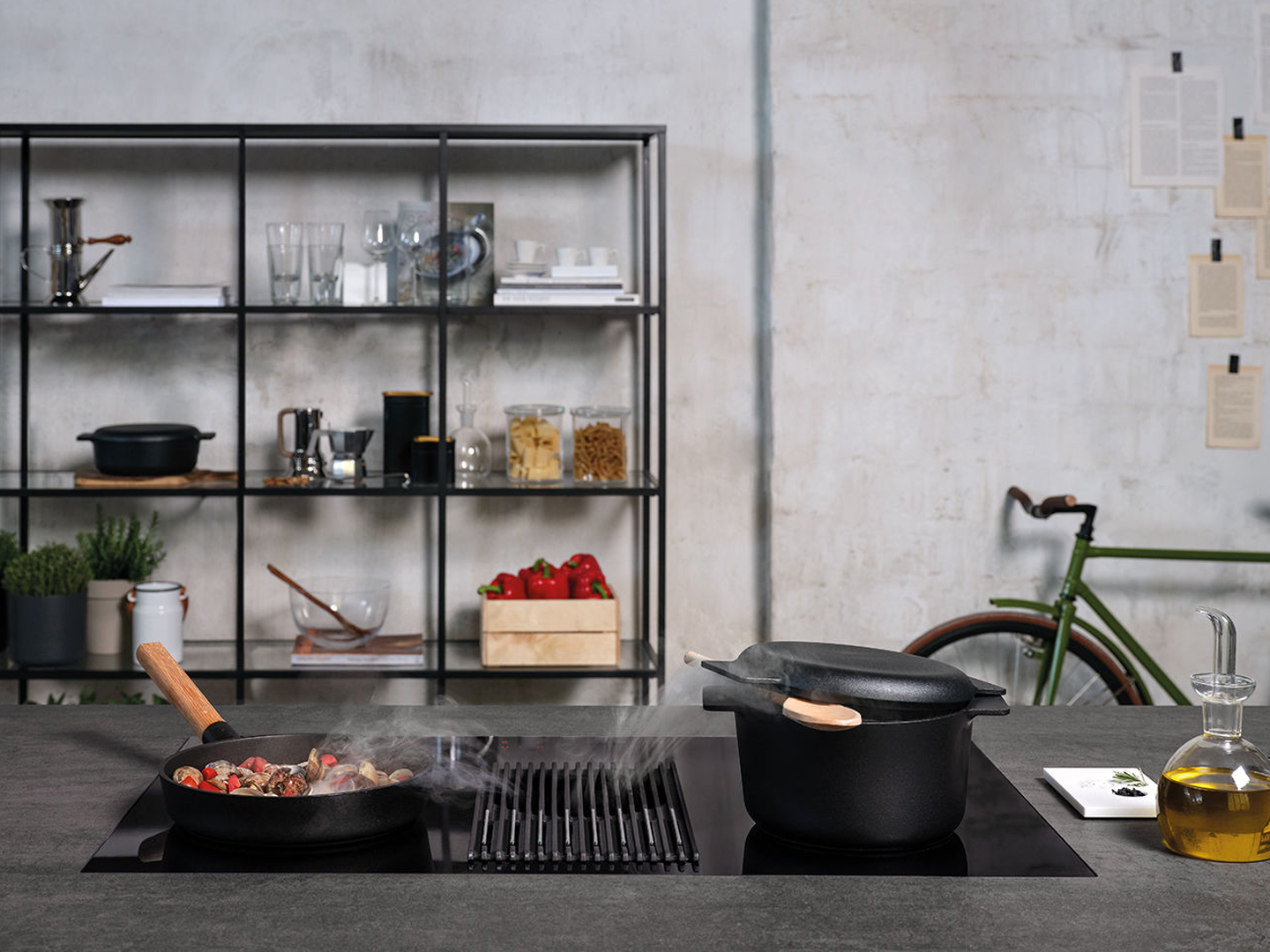 Bếp từ kết hợp máy hút mùi Elica NIKOLATESLA LIBRA BL/A/83 – PRF0147744 (Màu đen) - Ảnh 5