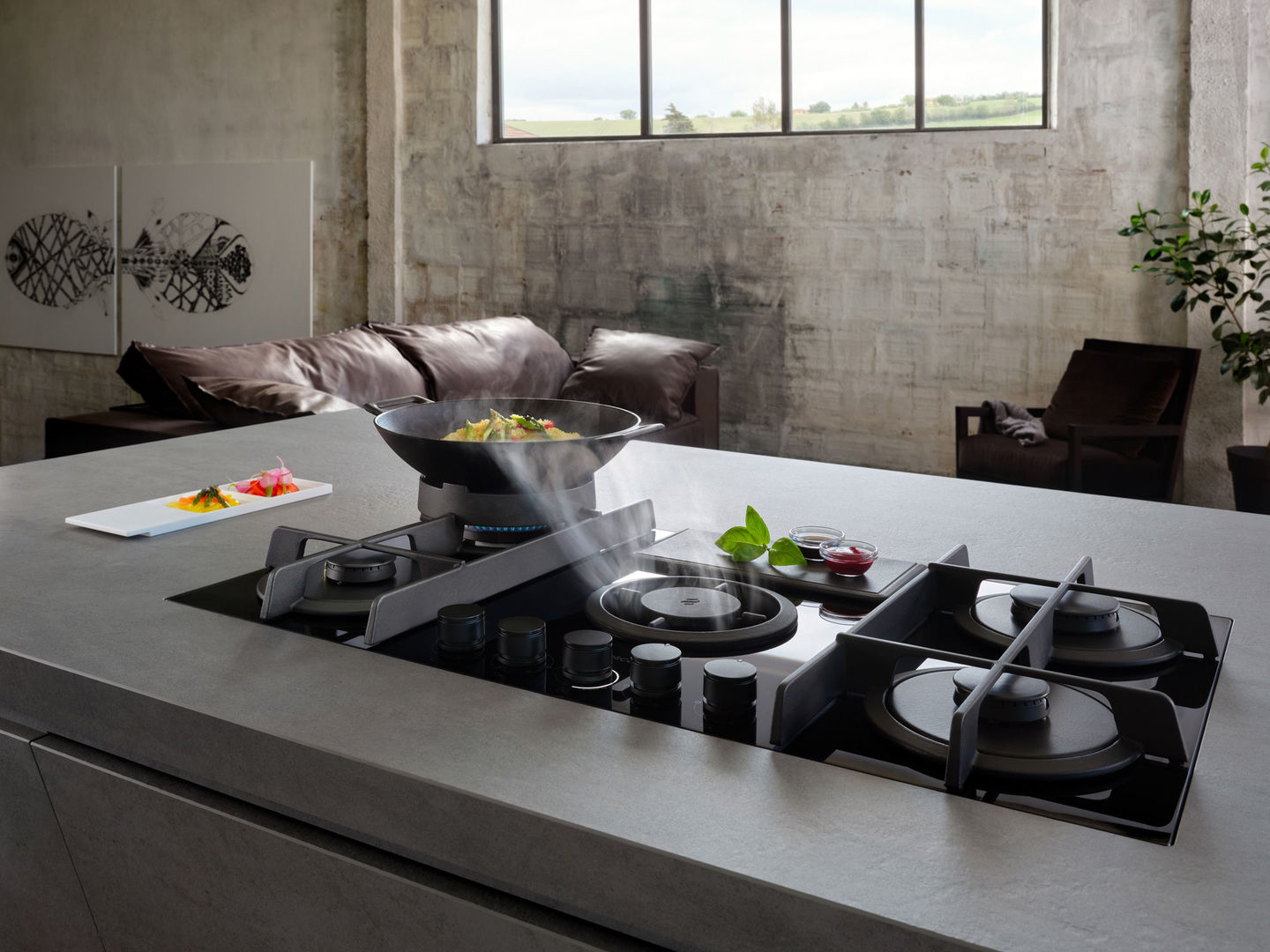 Bếp gas kết hợp hút mùi Elica NIKOLATESLA FLAME GR/A/88 - PRF0159642 (Kính trắng) - Ảnh 2