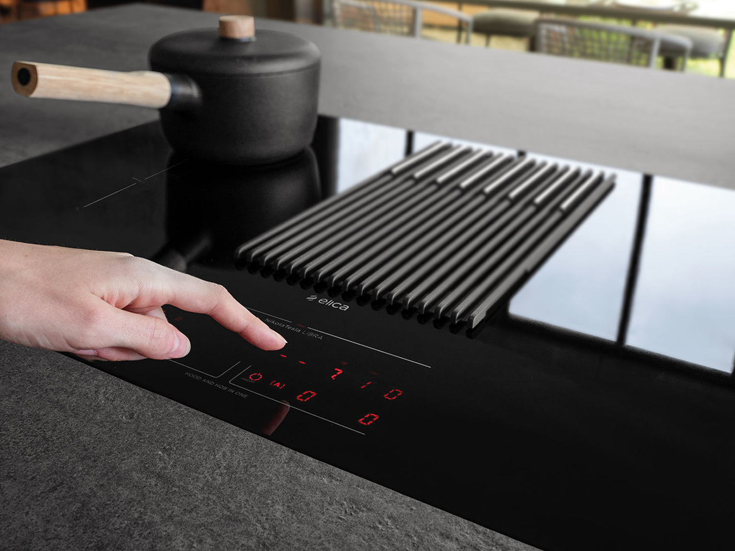 Bếp từ kết hợp máy hút mùi Elica NIKOLATESLA LIBRA BL/A/83 – PRF0147744 (Màu đen) - Ảnh 3