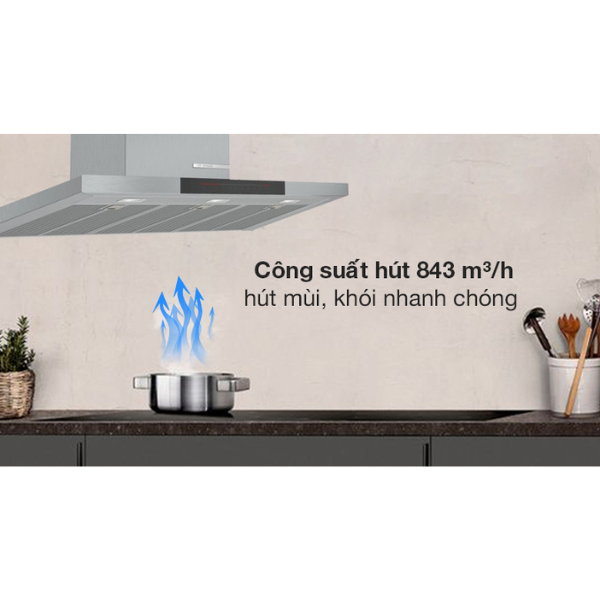 Máy hút mùi treo tường Bosch DWB98JQ50B Serie 8 - Khổ 90cm, công suất mạnh - Ảnh 11