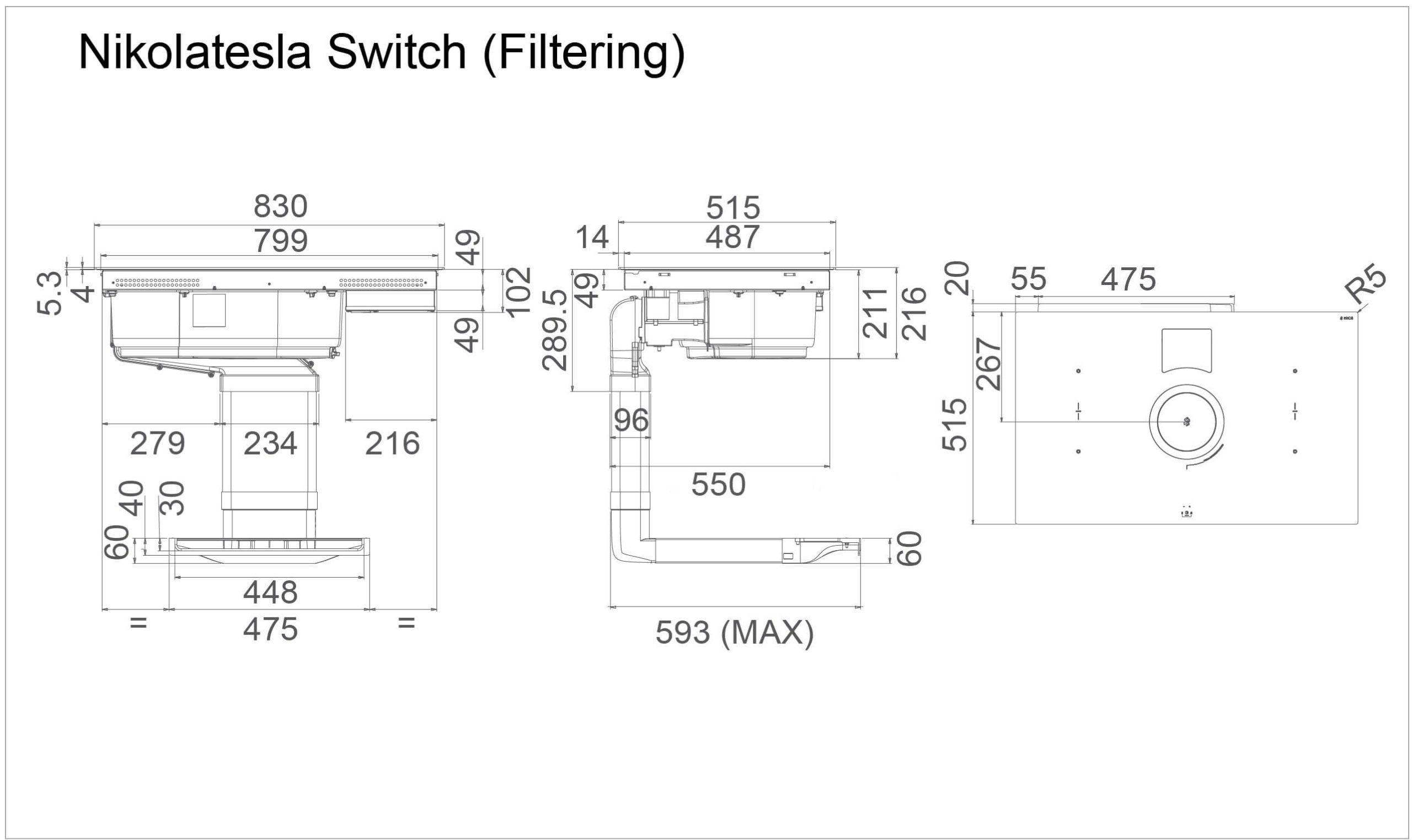 Bếp từ kết hợp máy hút mùi Elica NIKOLATESLA SWITCH BL/A/83 – PRF0146212 (Màu đen) - Ảnh 9