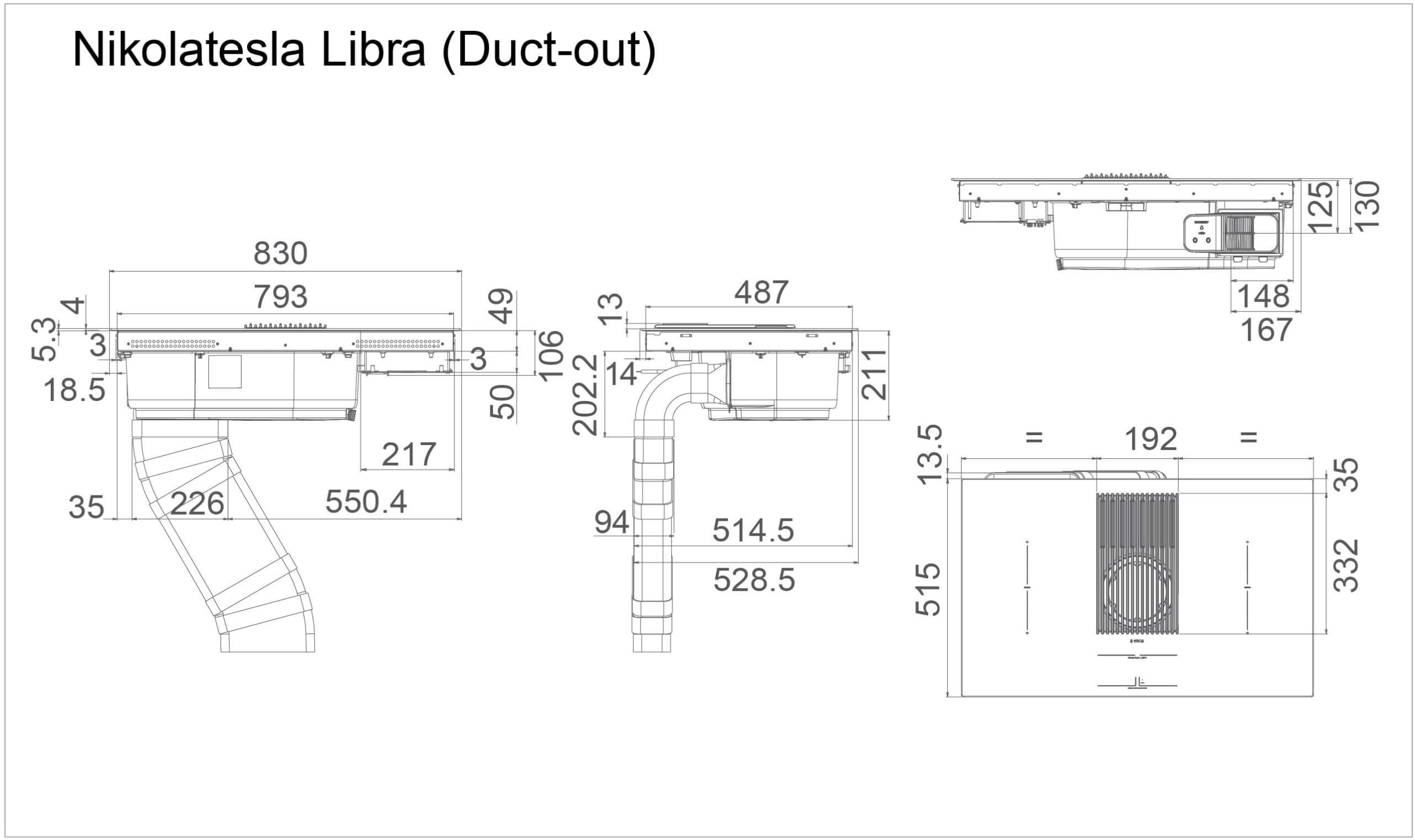 Bếp từ kết hợp máy hút mùi Elica NIKOLATESLA LIBRA BL/A/83 – PRF0147744 (Màu đen) - Ảnh 10