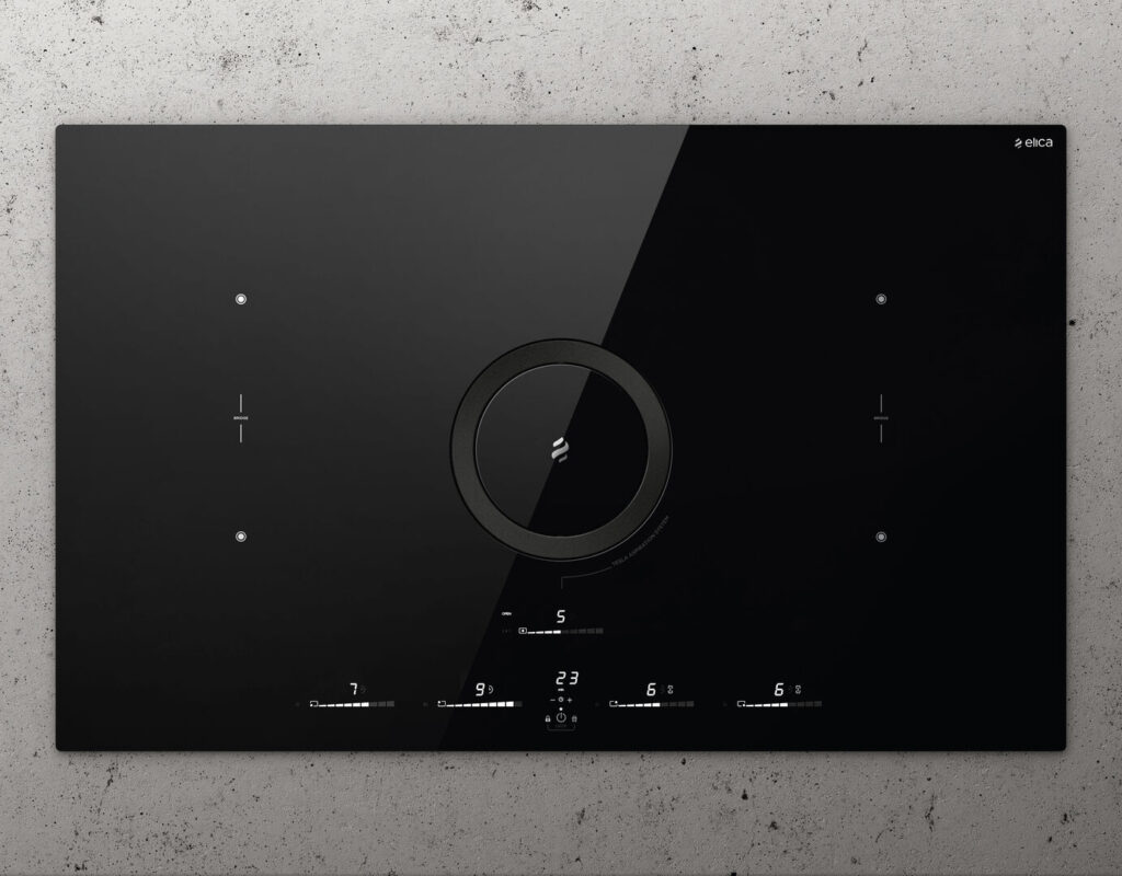 Bếp từ kết hợp hút mùi Elica NIKOLATESLA SWITCH GLOW BL/A/83
