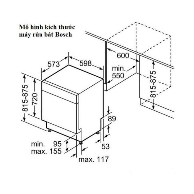 Máy rửa chén độc lập Bosch SMS4ECI14E Serie 4 - Hé cửa - Ảnh 10