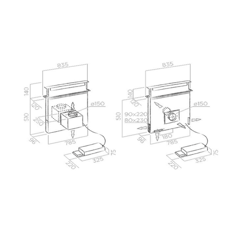 Máy hút mùi âm bàn Elica PANDORA BL/F/90 - PRF0120979 - Ảnh 3