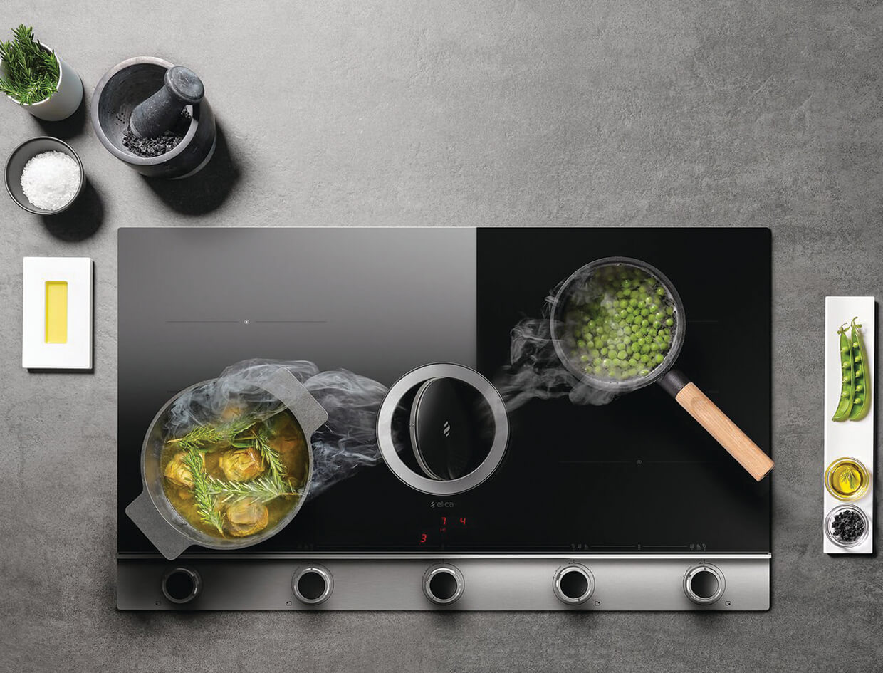 Bếp từ kết hợp hút mùi Elica NIKOLATESLA UNPLUGGED BLIX/A/90 PRF0184547 (Thép không gỉ) - Ảnh 3