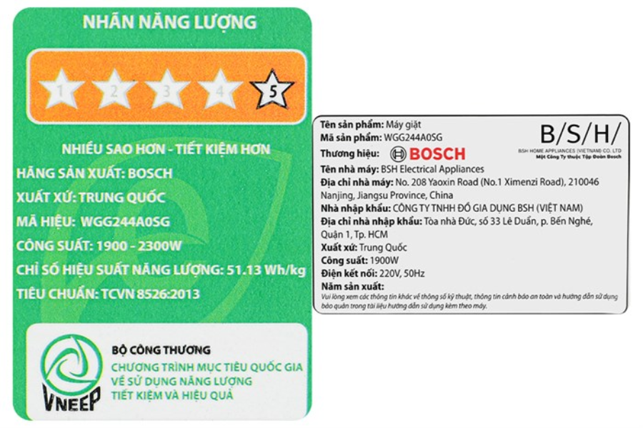 MÁY GIẶT BOSCH SERIE 6 WGG244A0SG I-DOS 9KG - Ảnh 15