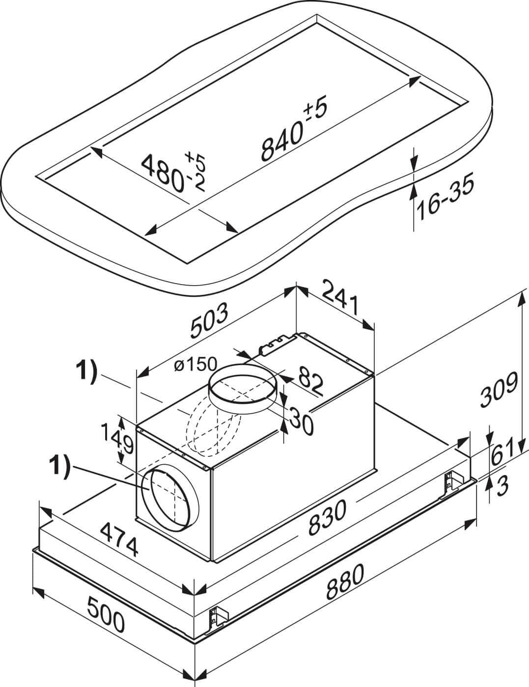 Máy hút mùi âm trần Miele DA 2808 EDST - Ảnh 4